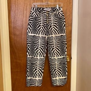 NWOT House of Sunny Lisa Says Gah Reef Jessie Zebra High Rise Bootcut Denim Pant
